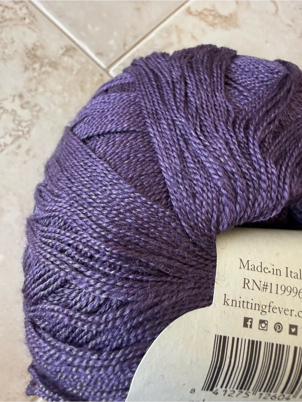 Juniper Moon Farm Findley Merino Wool & Silk Blend Yarn - Deep Purple - Merlot - Picture 7 of 8